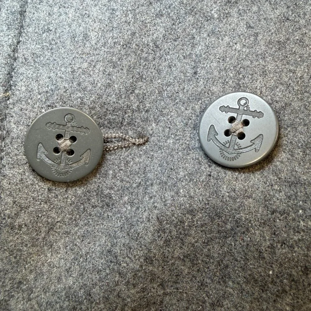 BABY GAP Gray Wool Double Breasted Pea Coat 18-24 Mos